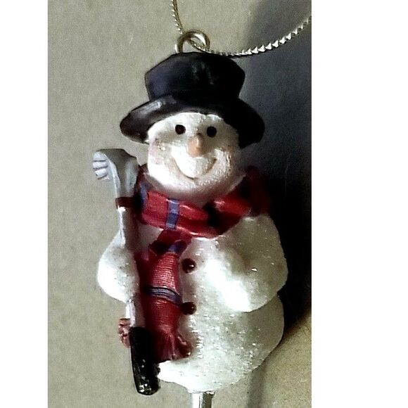 Kurt Adler Golfing Snowman on Top of Golf‎ Club Vintage Ornament - Picture 2 of 4